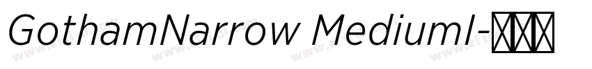 GothamNarrow MediumI字体转换